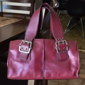 HYPE Maroon Leather Handbag